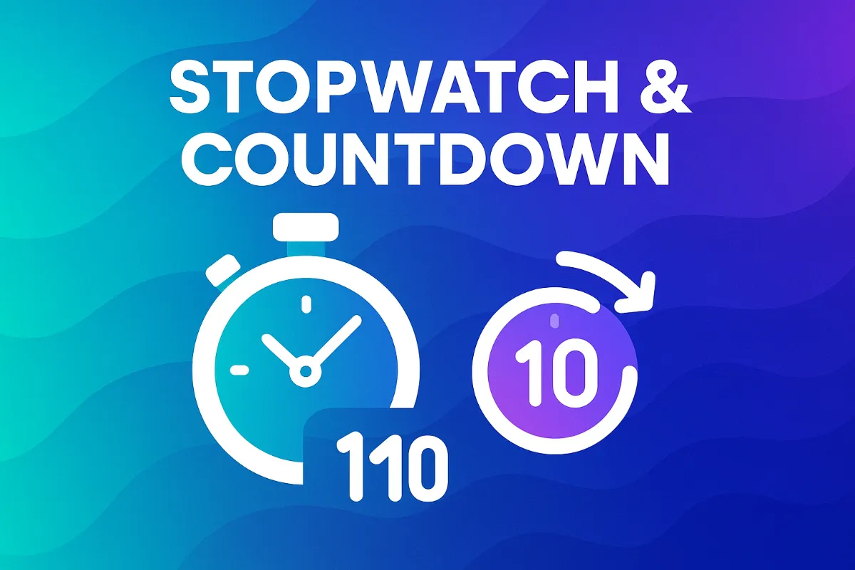 Free Online Stopwatch & Countdown Timer with Alarm